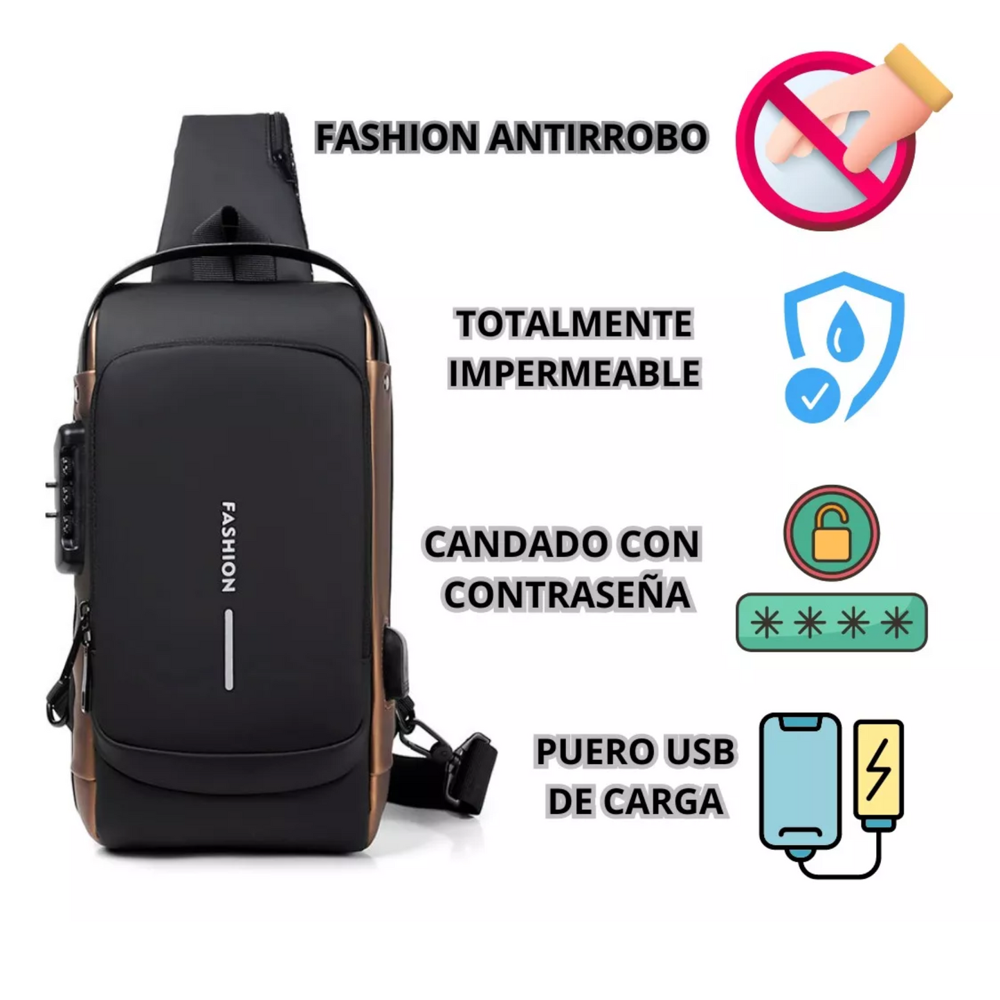 ShieldOne™ Bolso Antirrobo Impermeable