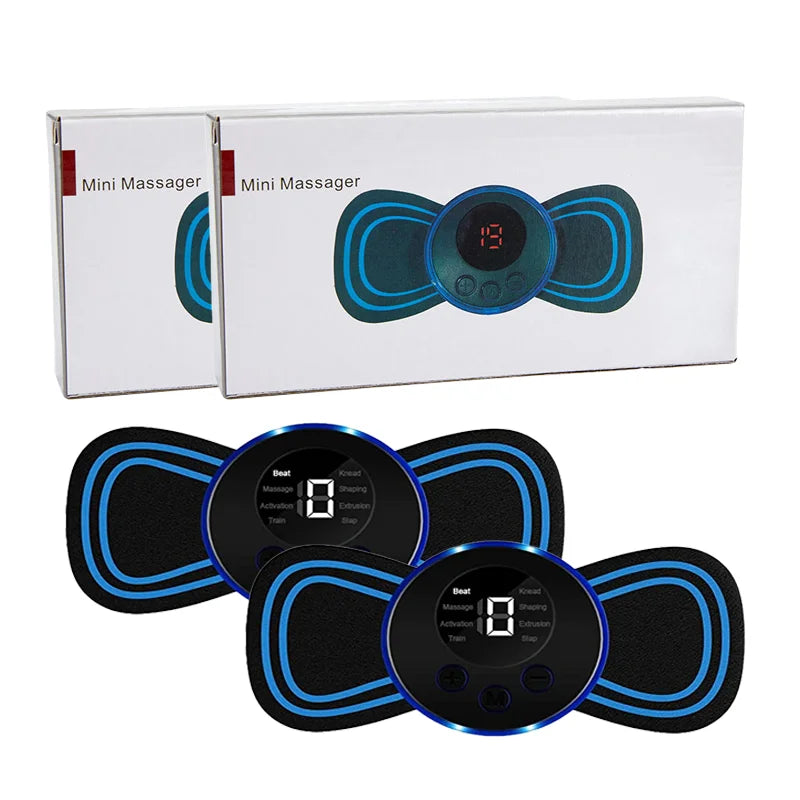 Mini Masajeador Eléctrico Portátil EMS 2x1