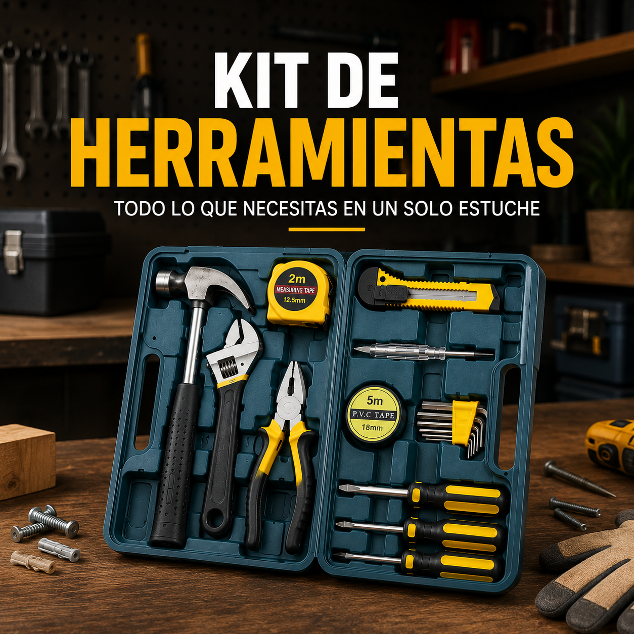 Kit de Herramientas Portátil 12 en 1