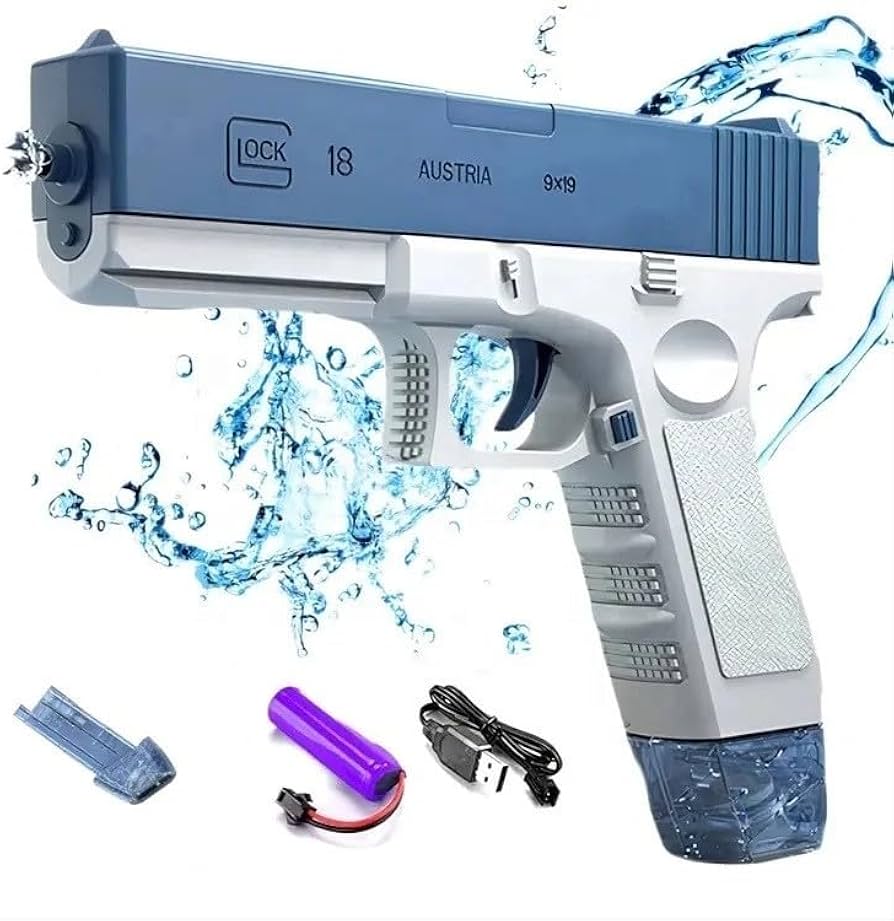 🔫💦 Pistola de Agua Eléctrica Automática – Diseño Tipo Glock