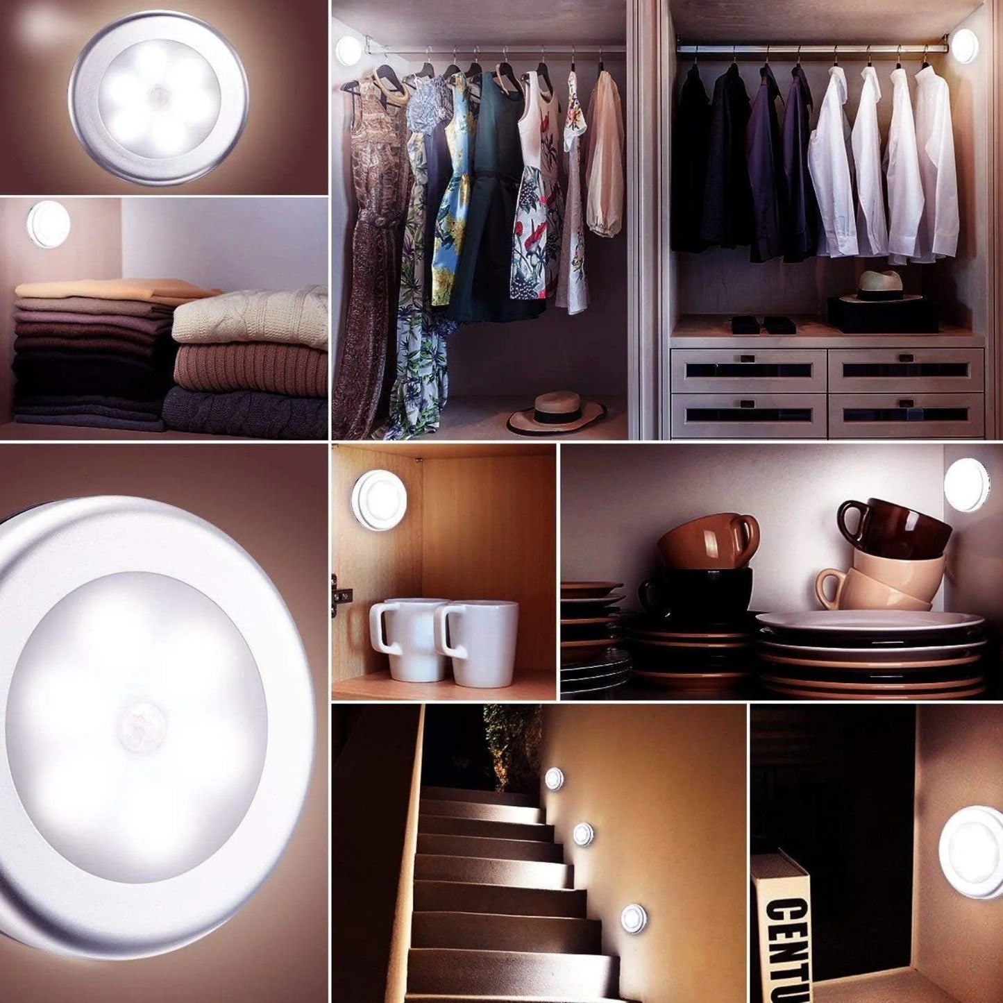 Lámpara LED con sensor de movimiento (Pack x3)
