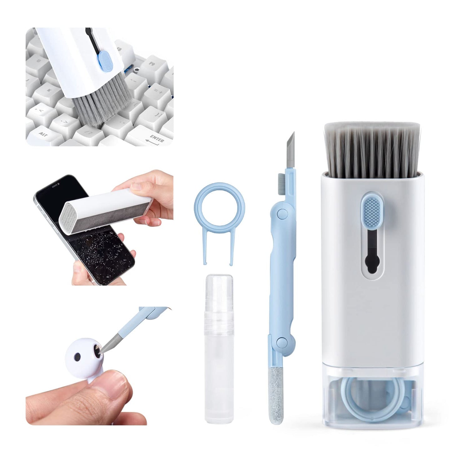 🧹 Kit Limpiador 7 en 1 – ¡Di adiós al polvo y suciedad en segundos!