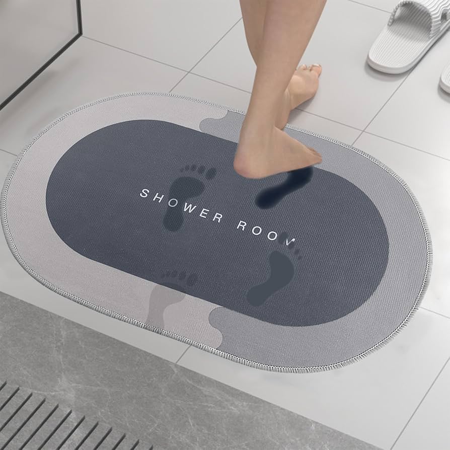 AquaDry™ La Alfombra que Mantiene tu Baño Seco, Seguro y Elegante al Instante