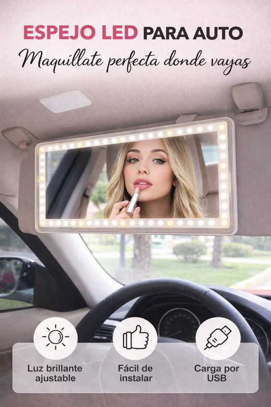 Espejo LED para Auto con Luz Profesional