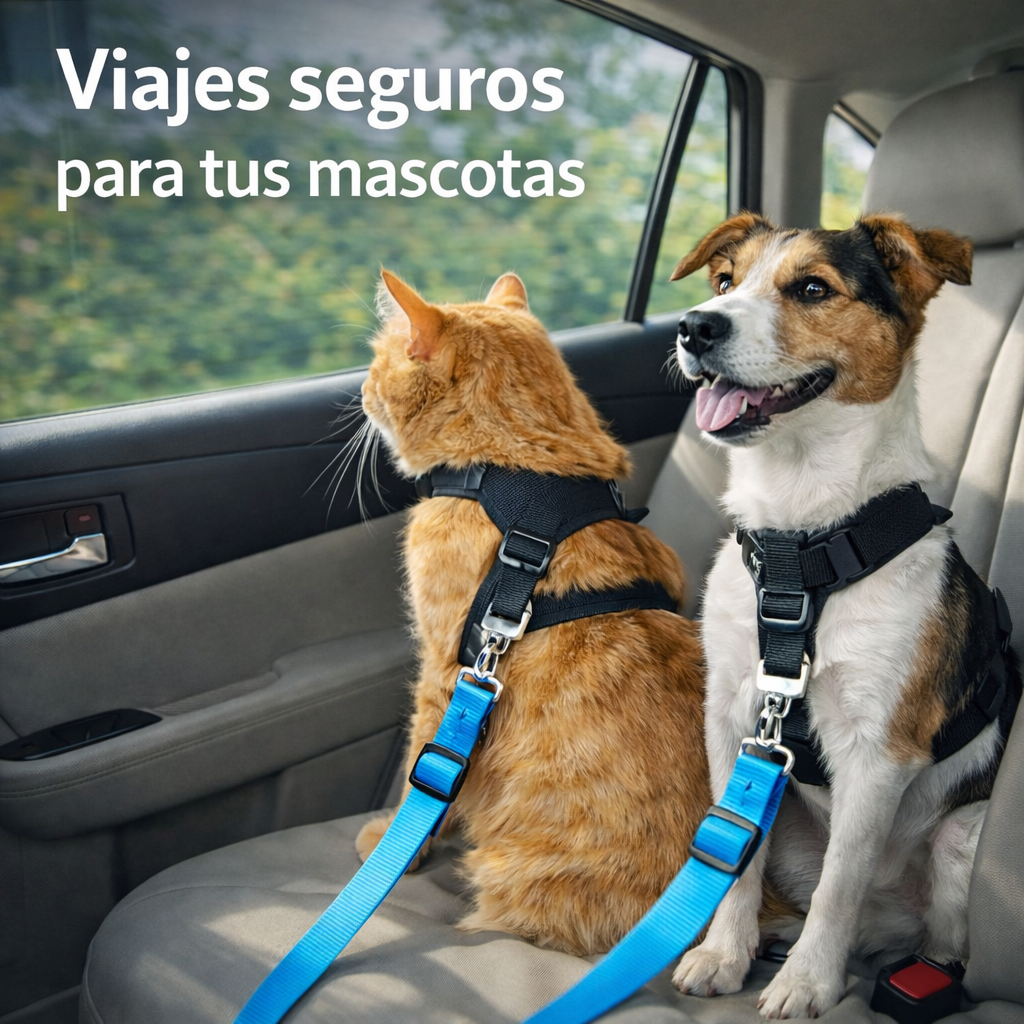 🐾 Cinturón de Seguridad para Mascotas – Viajes Seguros y Sin Estrés