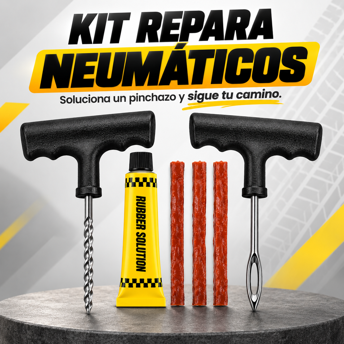 TireFix™ — Kit de Reparación de Pinchazos
