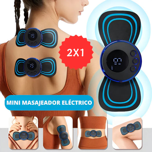 Mini Masajeador Eléctrico Portátil EMS 2x1